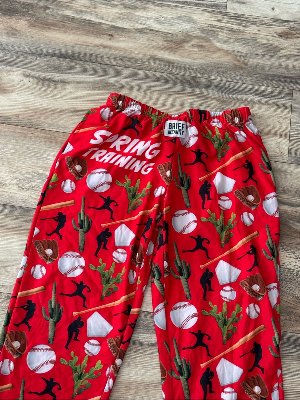 Brief Insanity red "Spring Training" lounge pants Baseball Cactus League Medium